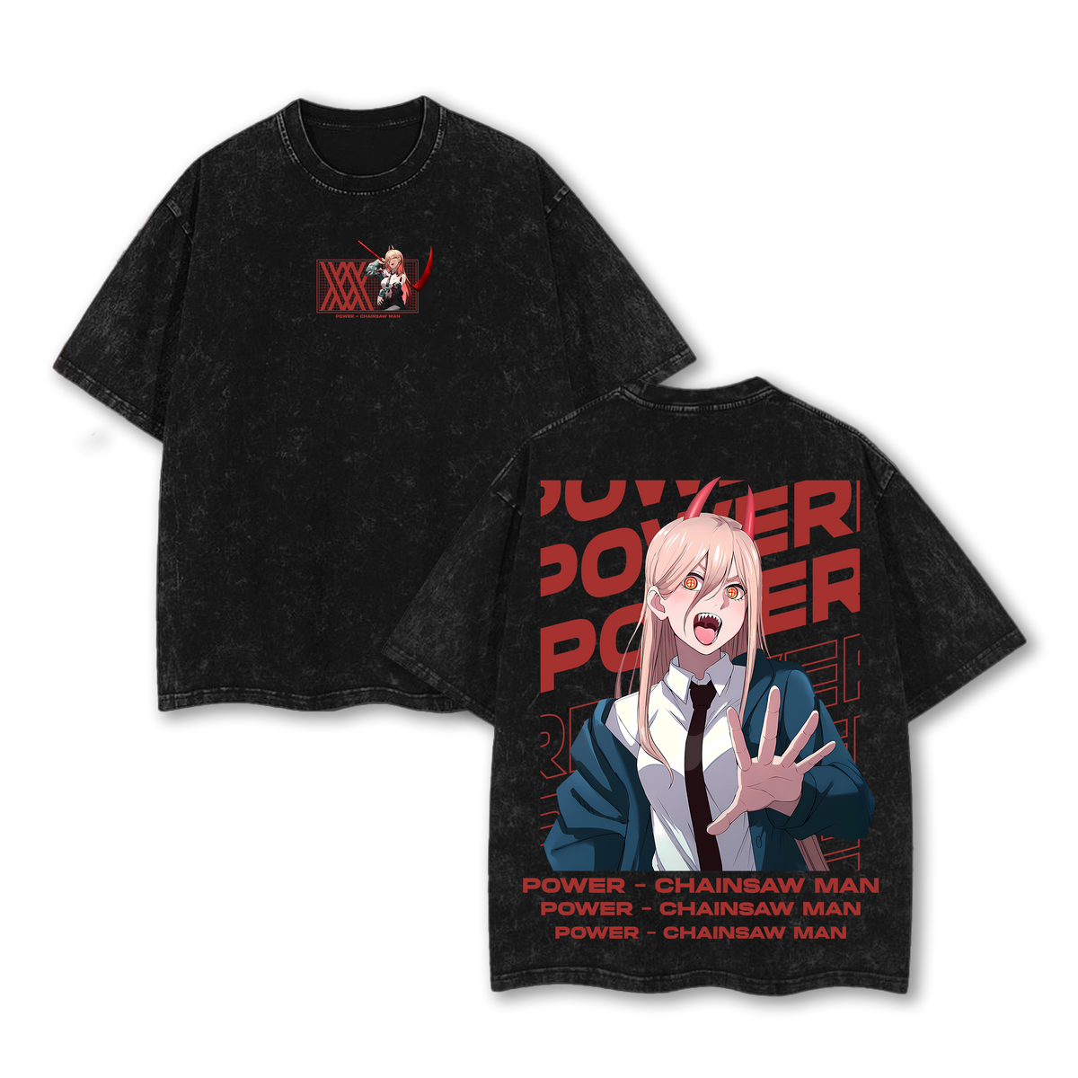 Power Chainsaw Man T-Shirt Washed Vintage