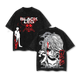 Black Leg – One Piece Washed Oversize T-Shirt Unisex, Double Printed Anime Merch Clothes Top Urban Outfit Gift For Fan
