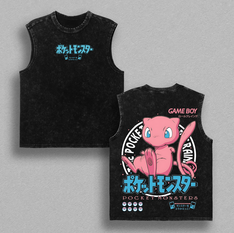Vintage Mew Anime Graphic T-Shirt – Unisex Oversized Heavyweight Cotton Tee