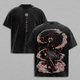 Asta Black Clover Anime Vintage Washed Oversized Graphic Tee Black Form Demon Power Magic Knight Streetwear Shirt