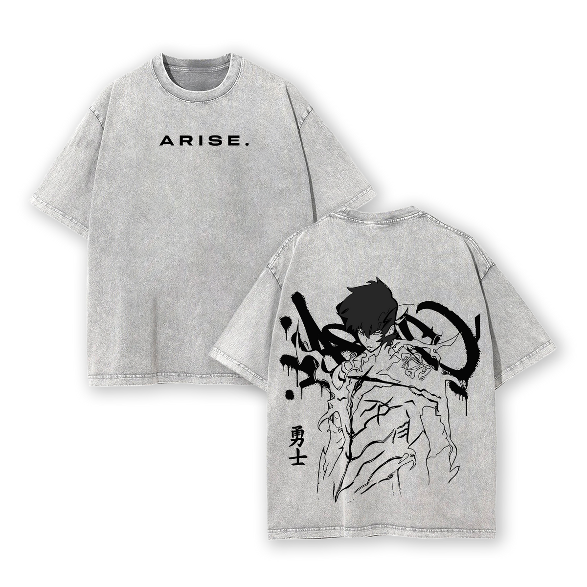 Sung Jin-Woo Solo Leveling Tshirt Vintage Oversized Anime