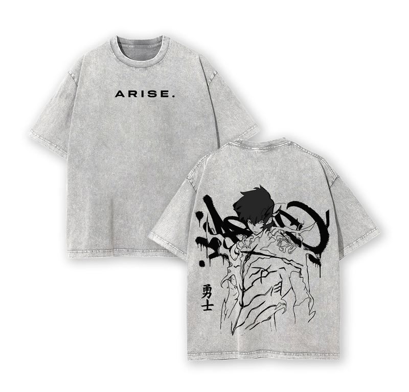 Sung Jin-Woo Solo Leveling Tshirt Vintage Oversized Anime