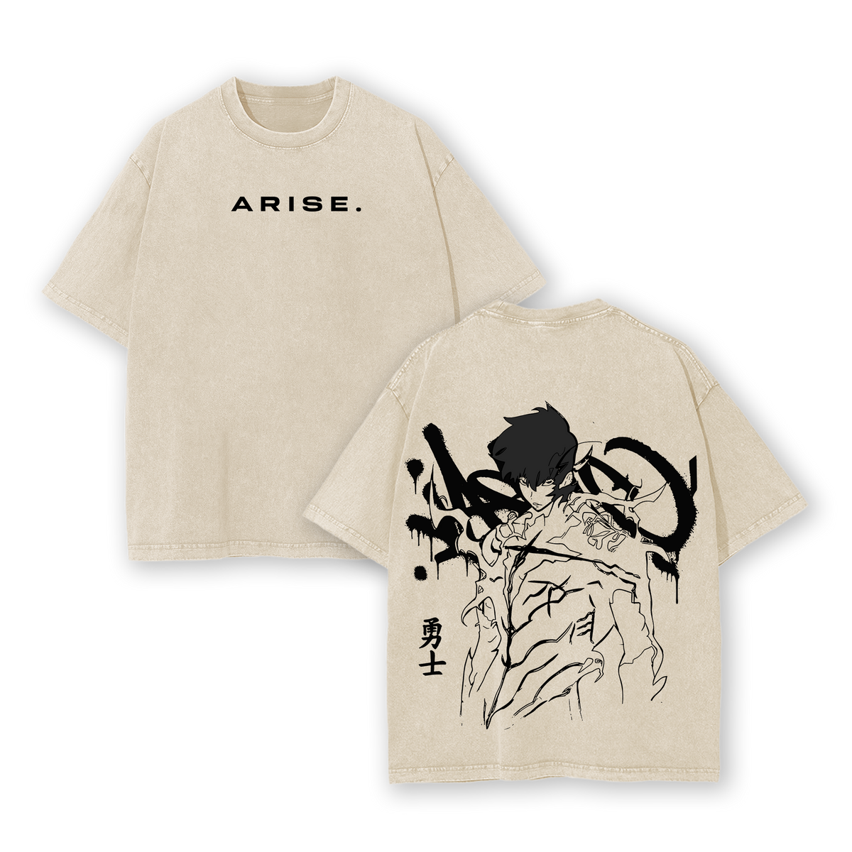 Sung Jin-Woo Solo Leveling Tshirt Vintage Oversized Anime
