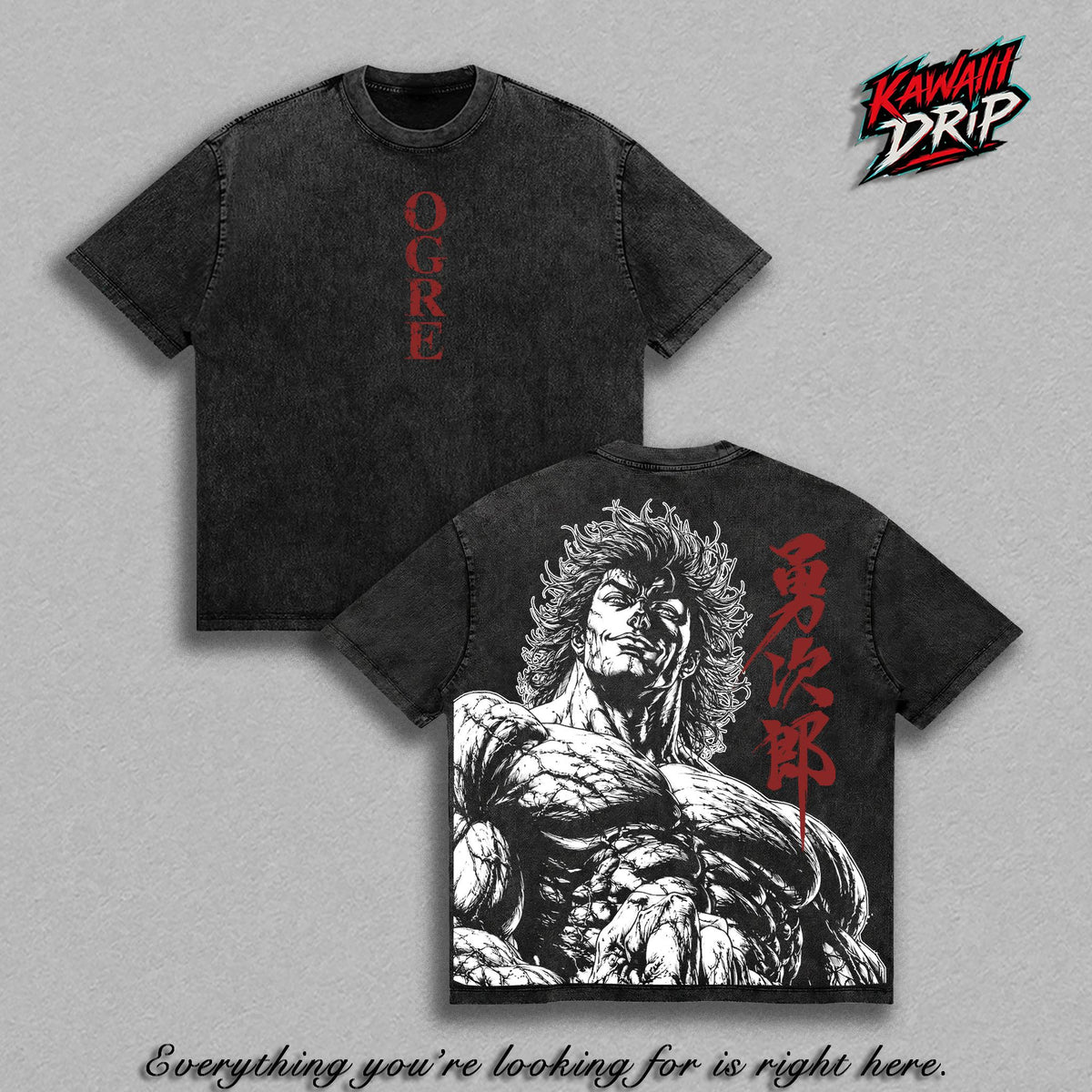 Yujiro Hanma Baki Graphic Tee Vintage Washed Shirt Unisex Streetwear Anime Shirt Gym Pump Cover Workout T-Shirt Bodybuilding Fitness Apparel Oversized Heavy Cotton Gift for Baki Fans