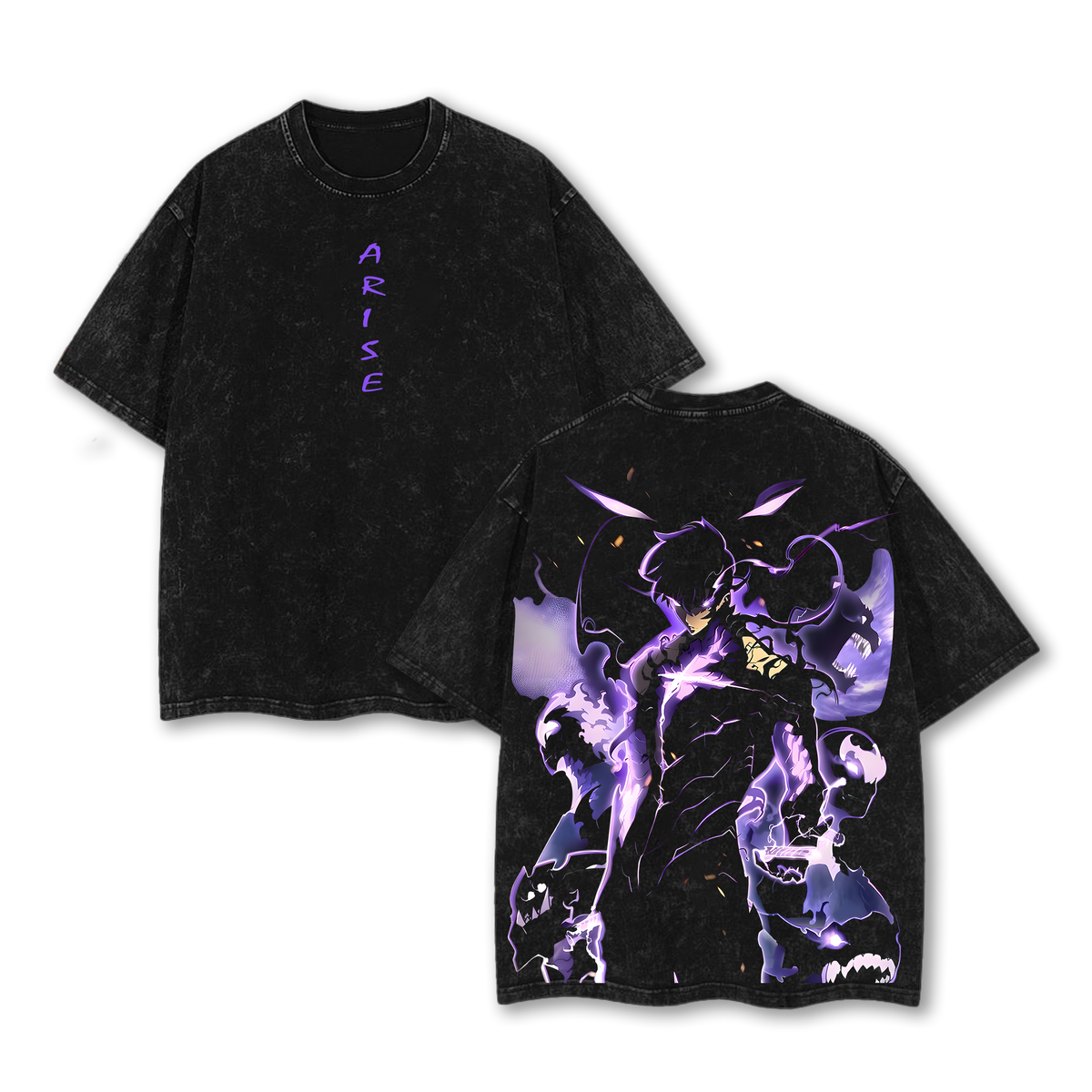 Arise Sung Jin woo Shirt - Solo Leveling Tee Washed Anime