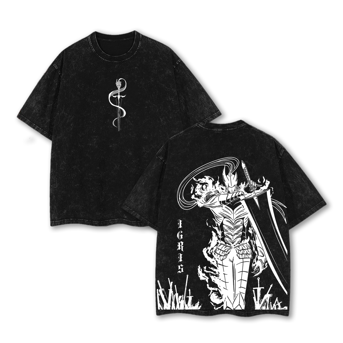 Igris Oversized Tee | Solo Leveling Shadow Knight Graphic Shirt