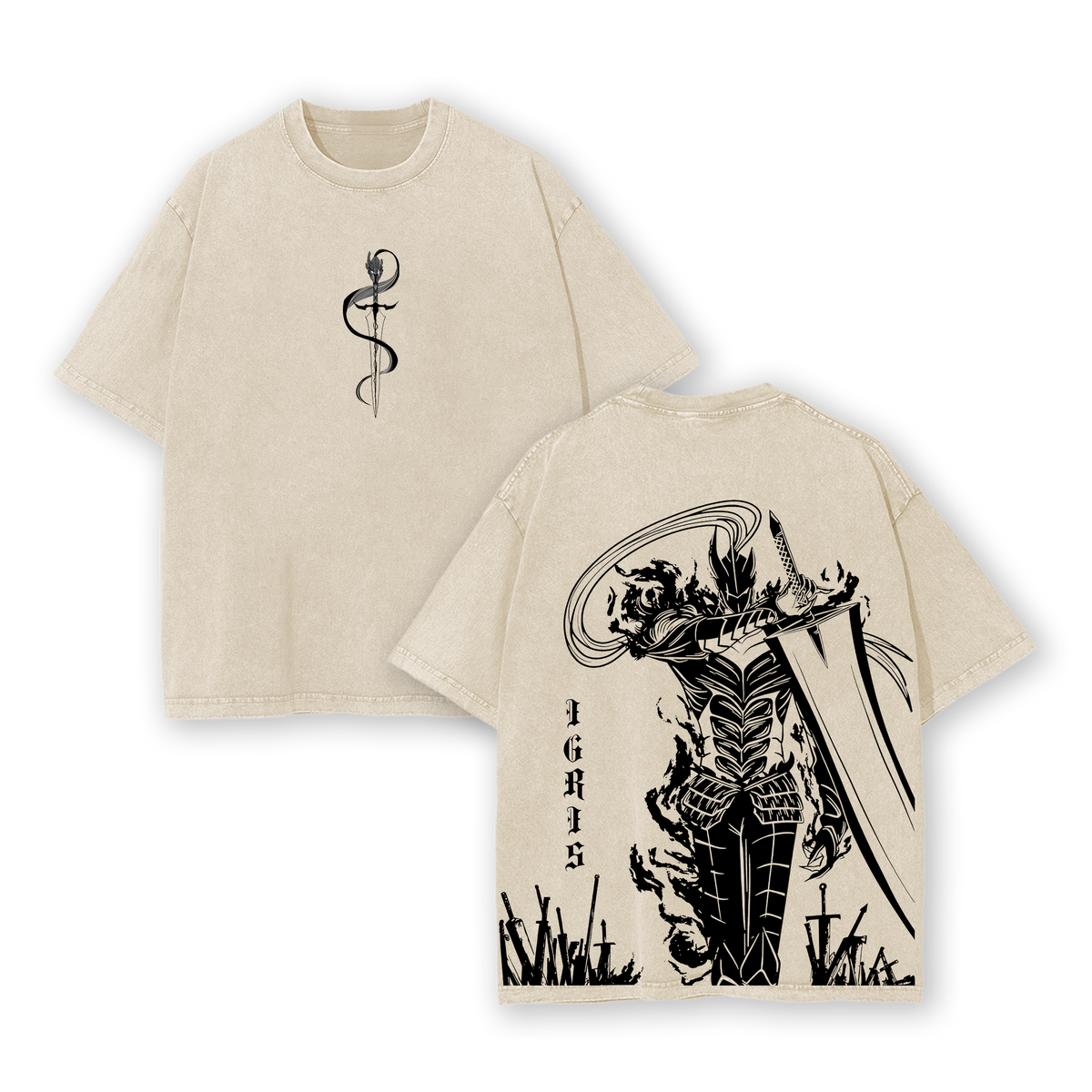 Igris Oversized Tee | Solo Leveling Shadow Knight Graphic Shirt