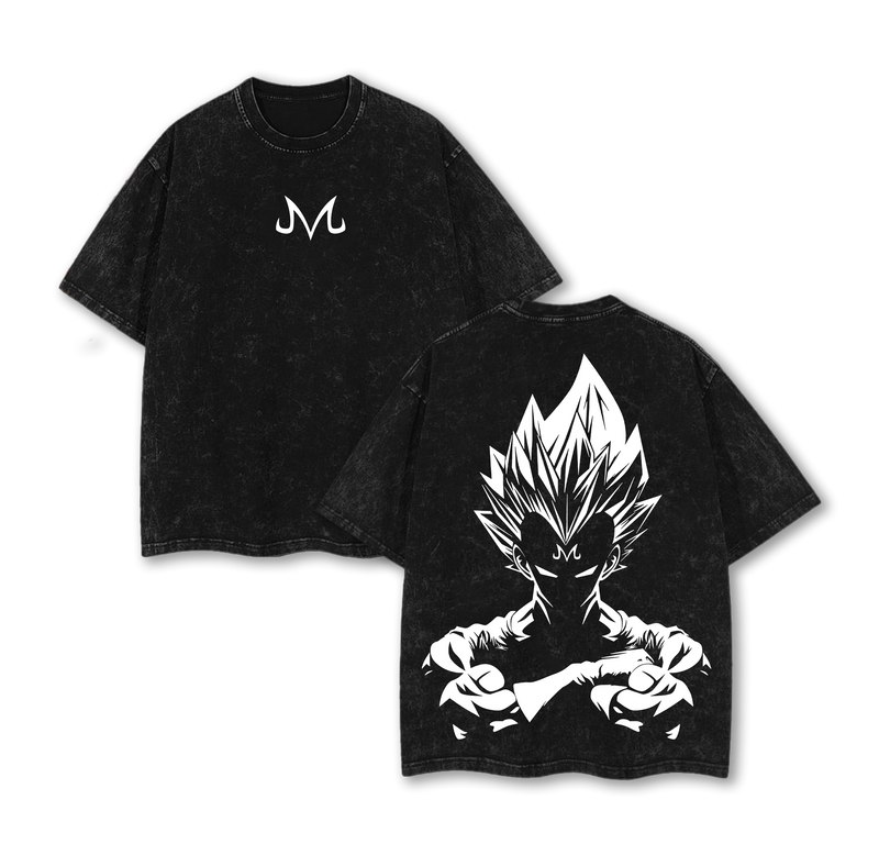 Retro Vintage Limited MAJIN VEGETA M - Dragon Ball Anime Washed Tee
