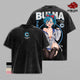 Bulma DBZ T-Shirt, Capsule Corp Anime Graphic Tee, Back Print Vintage 90s Anime Shirt, Graphic Tees Men, Oversized DBZ Streetwear, Unisex Cotton Distressed Tee