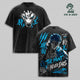 Grimmjow Jaegerjaquez Espada VI Vintage Washed Anime Tee, Bleach Arrancar Hollow Graphic Shirt, The Hunt Never Ends Oversized Streetwear, Heavyweight Cotton Anime Fan Gift
