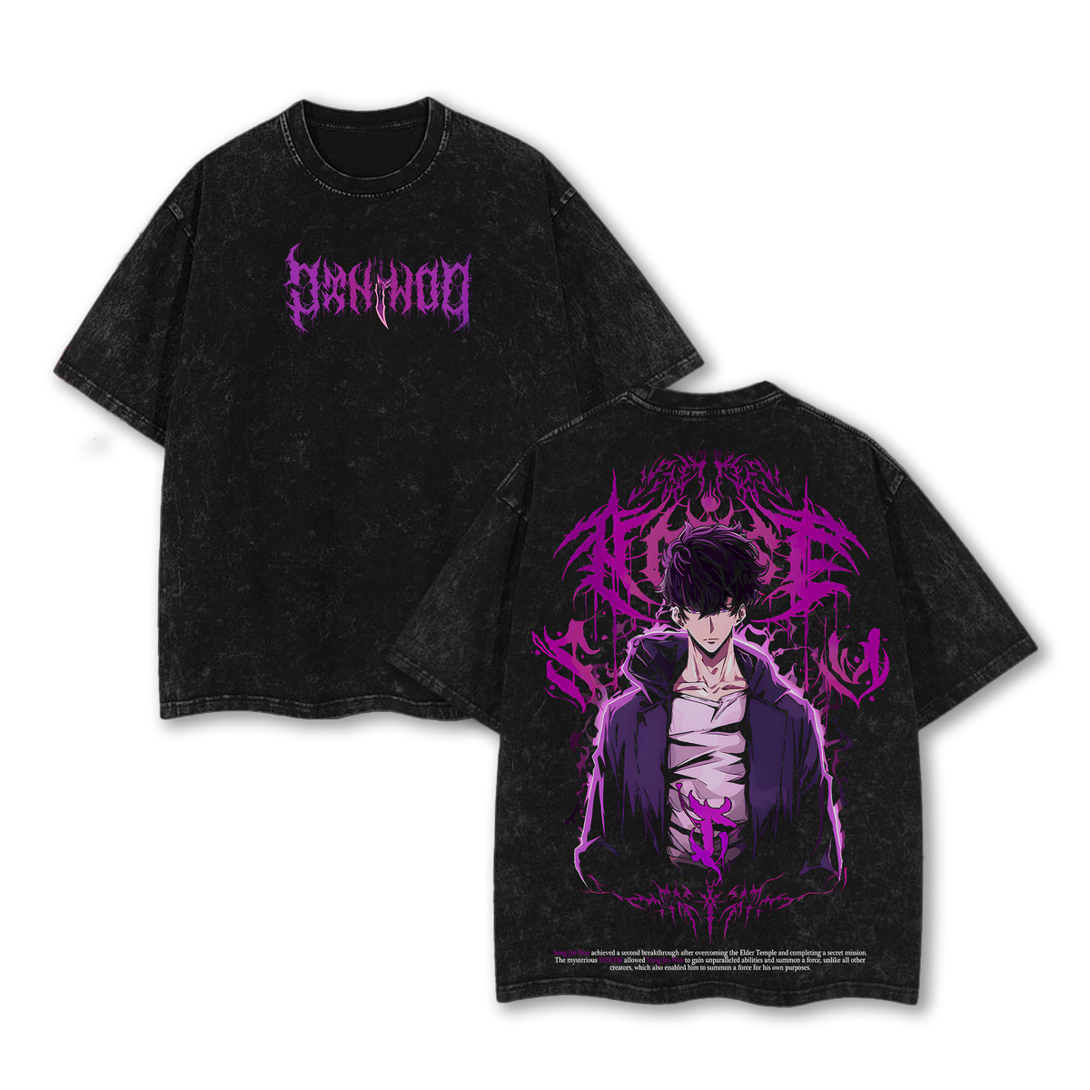 Sung Jin Woo - Solo Leveling Washed T-Shirt