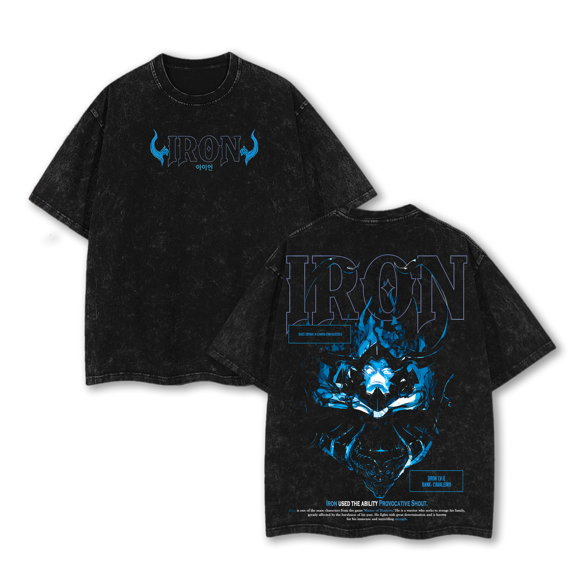 Iron - Sung Jin Woo Solo Leveling Washed T-Shirt