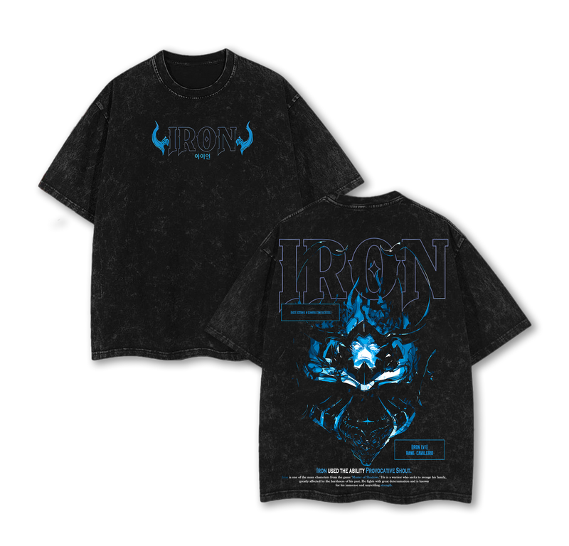 Iron - Sung Jin Woo Solo Leveling Washed T-Shirt