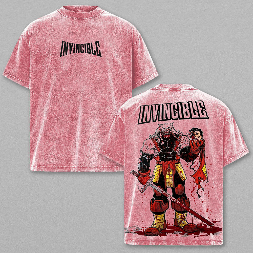 Battle Beast Washed Tee – Invincible Graphic T-Shirt, Savage Warrior Aesthetic Brutal Battle Energy Streetwear Alpha Fighter Vibe Trendy Hype Fashion Gift
