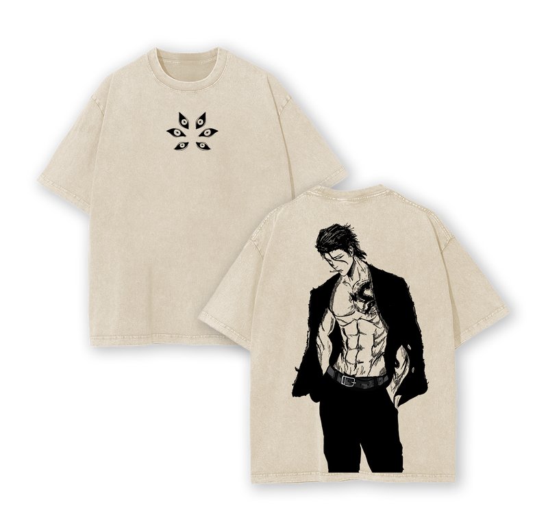 Sosuke Aizen Bleach T-Shirt Vintage Wash Anime Shirt Unisex Oversize