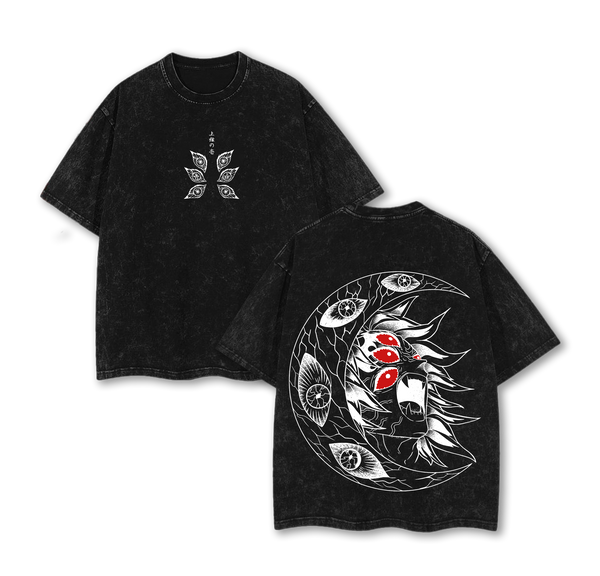 Kokushibo - Demon Slayer Vintage Unisex Oversize Anime Washed T-shirt