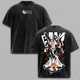 Denji Chainsaw Devil Rampage Vintage Washed T-Shirt, Anime Streetwear Graphic Tee Heavyweight Cotton