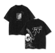 Wings Of Freedom Attack On Titan Anime Double Printed Vintage Washed Tee