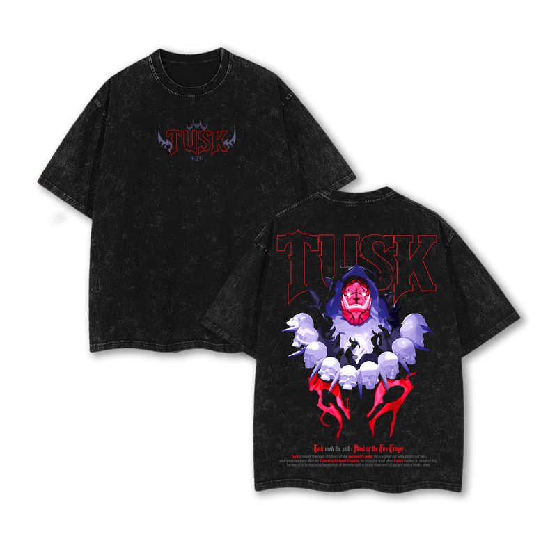 Tusk - Sung Jin Woo Solo Leveling Washed T-Shirt