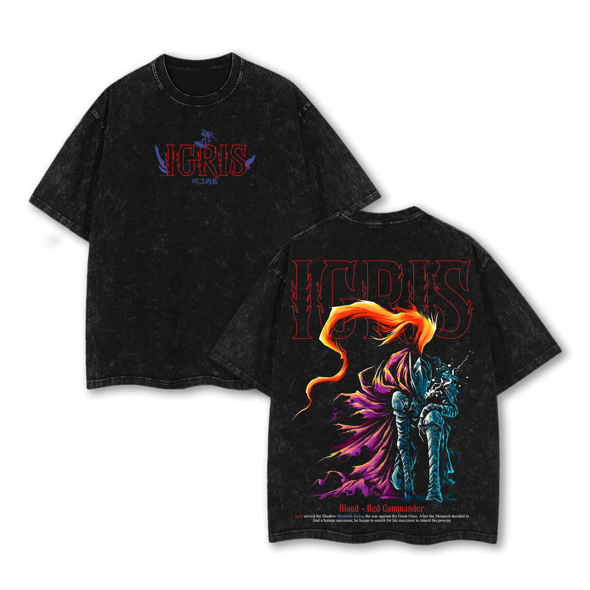 Iris v.3 - Sung Jin Woo Solo Leveling Washed T-Shirt