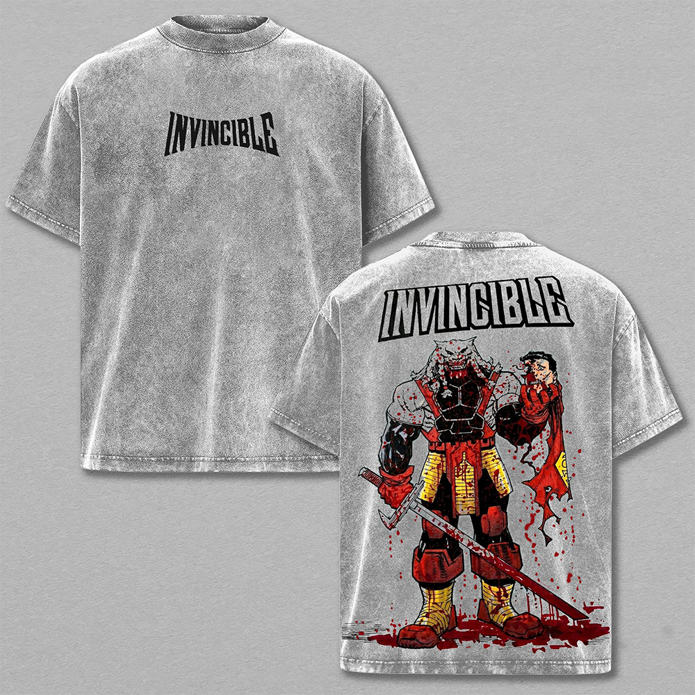 Battle Beast Washed Tee – Invincible Graphic T-Shirt, Savage Warrior Aesthetic Brutal Battle Energy Streetwear Alpha Fighter Vibe Trendy Hype Fashion Gift