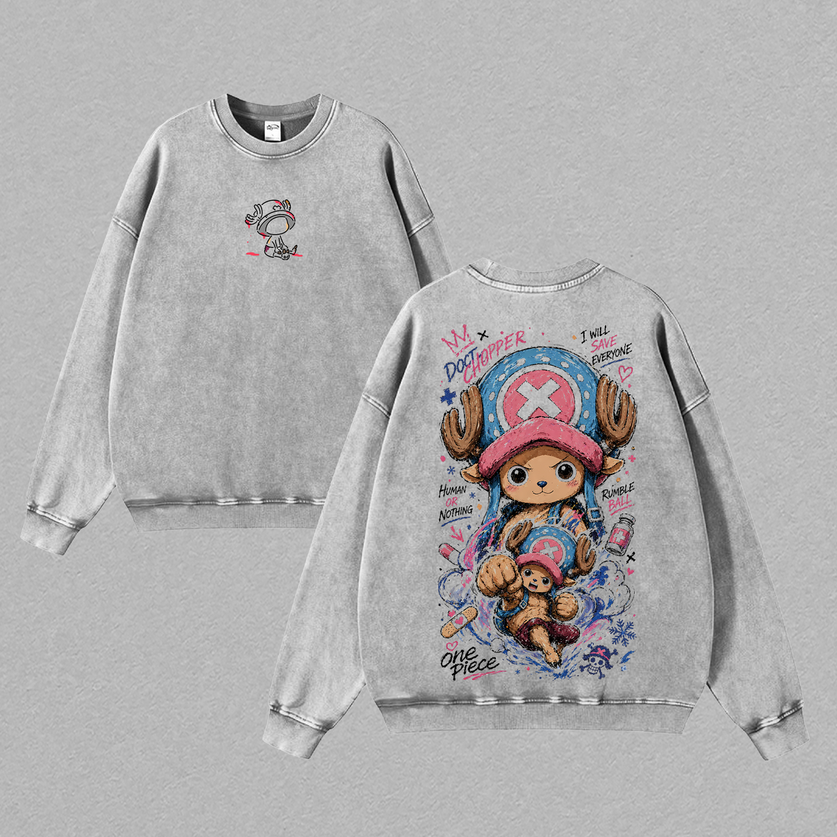 Tony Chopper - OnePiece Vintage Washed Tee 90s
