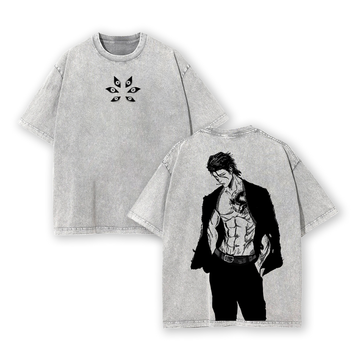 Sosuke Aizen Bleach T-Shirt Vintage Wash Anime Shirt Unisex Oversize