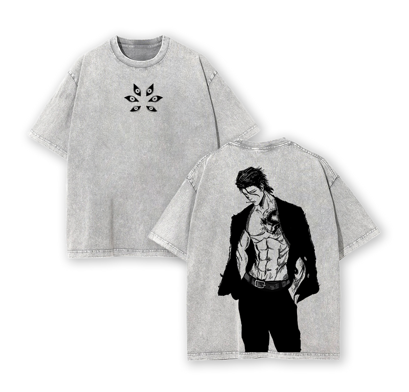 Sosuke Aizen Bleach T-Shirt Vintage Wash Anime Shirt Unisex Oversize