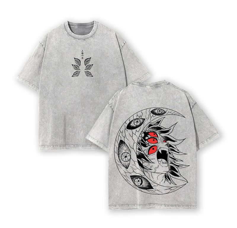 Kokushibo - Demon Slayer Vintage Unisex Oversize Anime Washed T-shirt