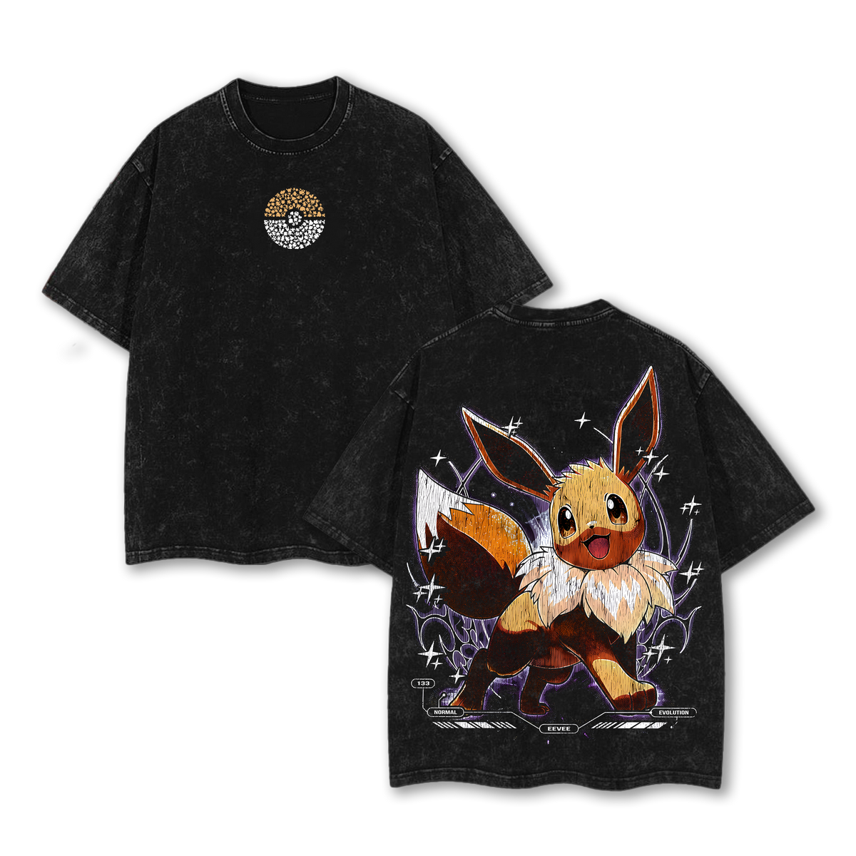 Eevee Pokemon Washed T-Shirt