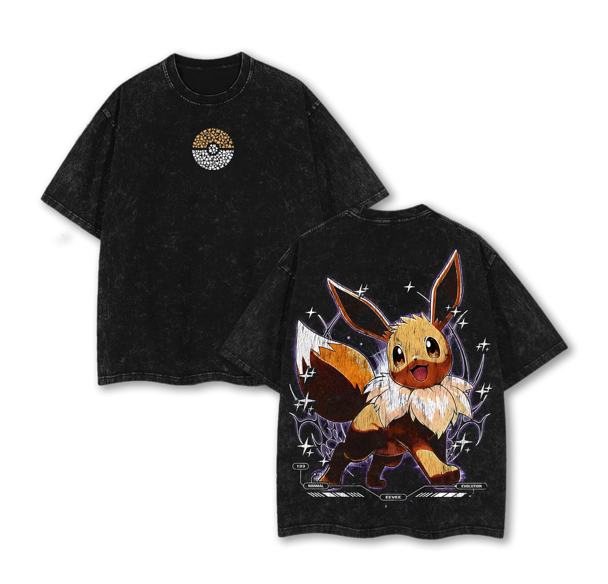 Eevee Pokemon Washed T-Shirt