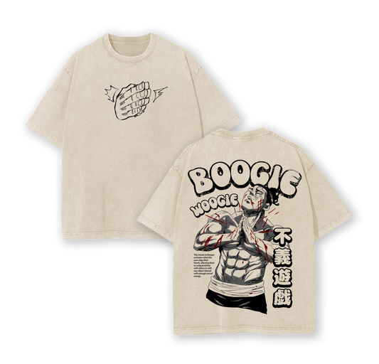 Aoi Todo Boogie Woogie Tee Washed – Jujutsu Kaisen Execution × Shibuya Incident Movie Edition Vintage Oversized Heavy Cotton Anime Manga T-Shirt, Cursed Energy Battle Mode Graphic Top, Retro Unisex Streetwear Sorcerer Power Pose