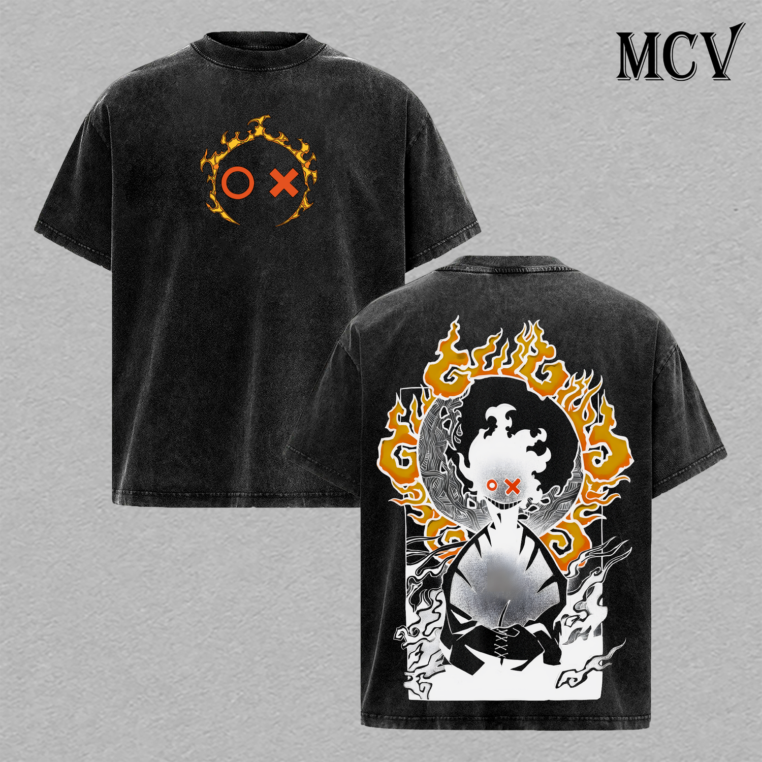 Benimaru Shinmon T-Shirt, Fire Force Anime Tee, Flame Captain Graphic Vintage Washed Tee