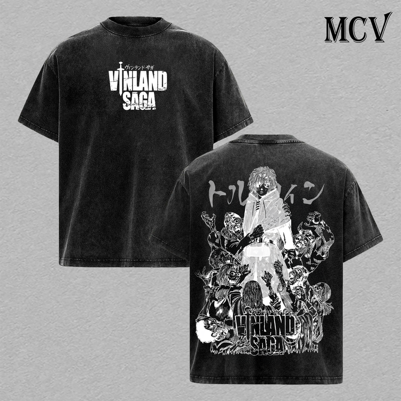 Thorfinn Vinland Saga T-Shirt, Viking Anime Tee, Warrior Journey Graphic Vintage Washed Tee
