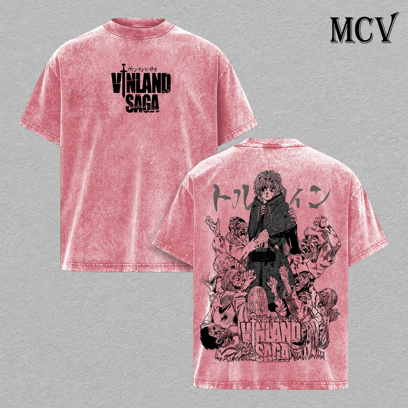 Thorfinn Vinland Saga T-Shirt, Viking Anime Tee, Warrior Journey Graphic Vintage Washed Tee