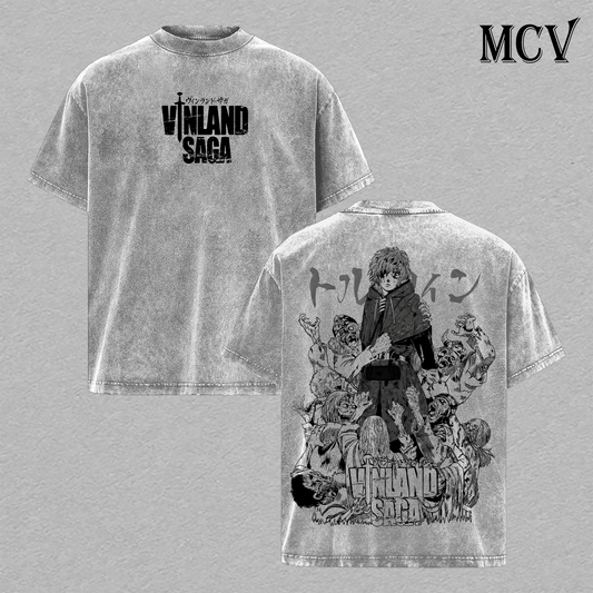 Thorfinn Vinland Saga T-Shirt, Viking Anime Tee, Warrior Journey Graphic Vintage Washed Tee