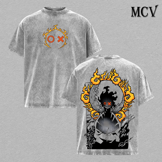Benimaru Shinmon T-Shirt, Fire Force Anime Tee, Flame Captain Graphic Vintage Washed Tee