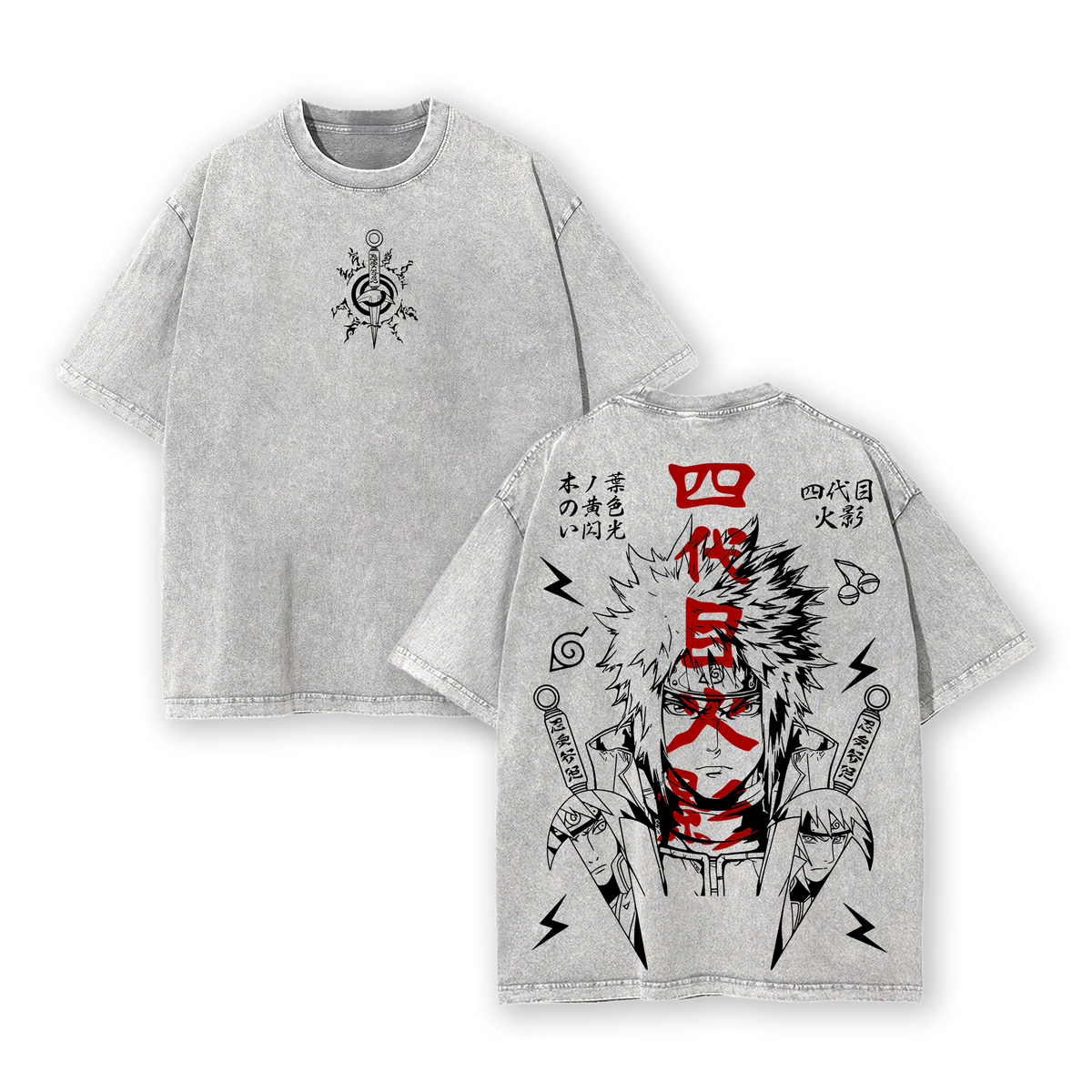 Minato Namikaze "Fourth Hokage" Father Naruto Washed Tee