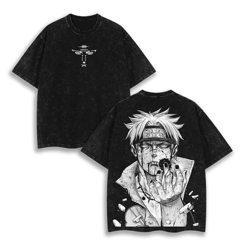 PAIN - Akatsuki  Naruto  Anime Washed T-Shirt