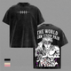 Pain Akatsuki Naruto Vintage Washed T-Shirt, Anime Graphic Tee Heavyweight Cotton Streetwear