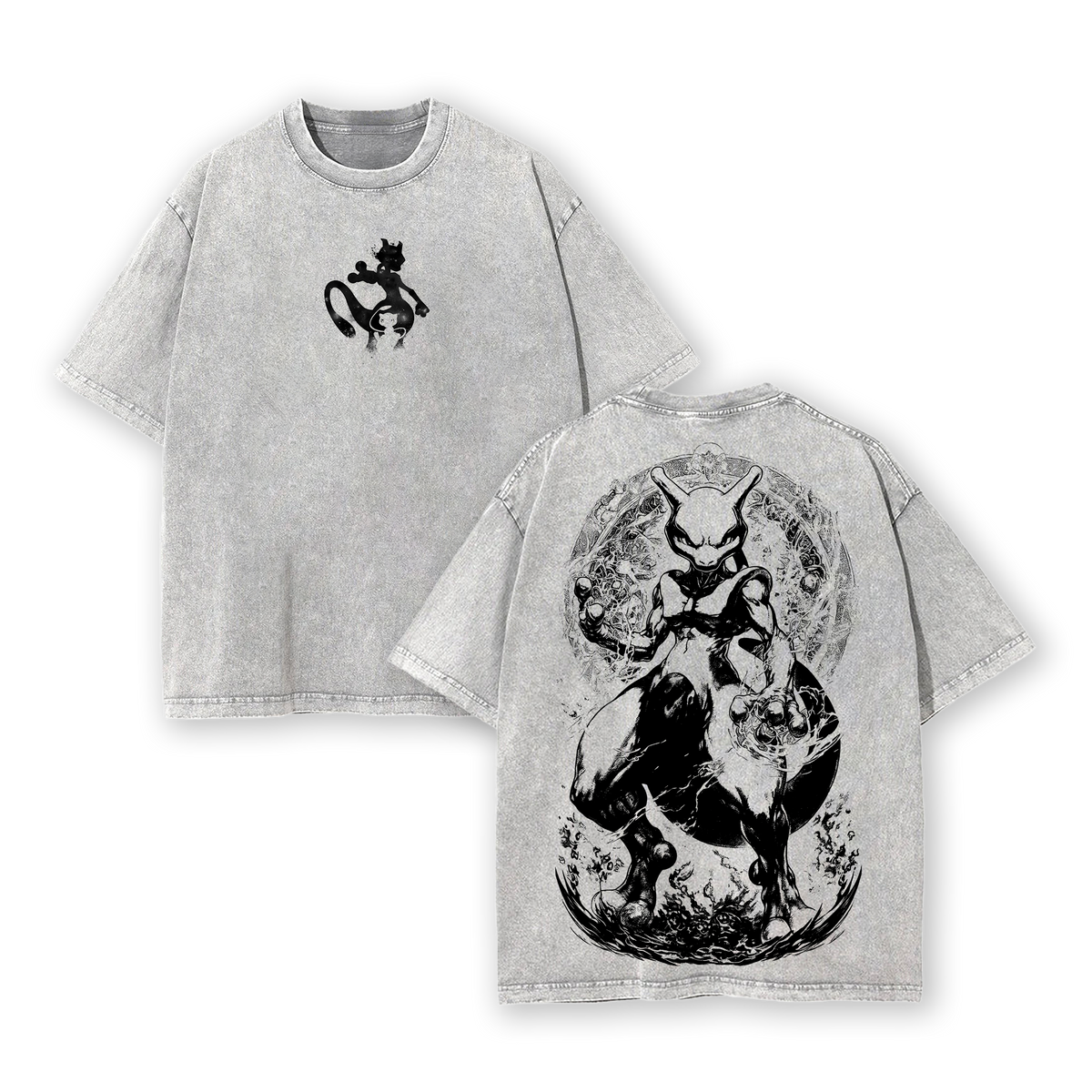 Mewtwo Pokemon Washed T-Shirt