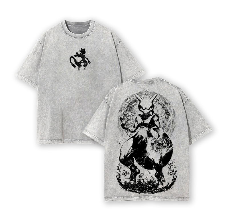 Mewtwo Pokemon Washed T-Shirt