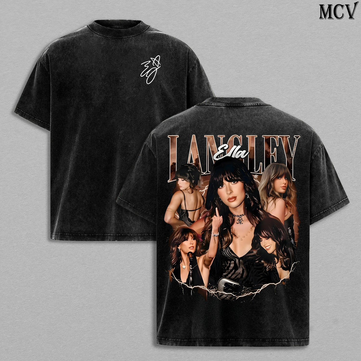 Ella Langley Vintage Washed T-Shirt, Country Music Graphic Oversized Tee, Heavy Cotton Shirt