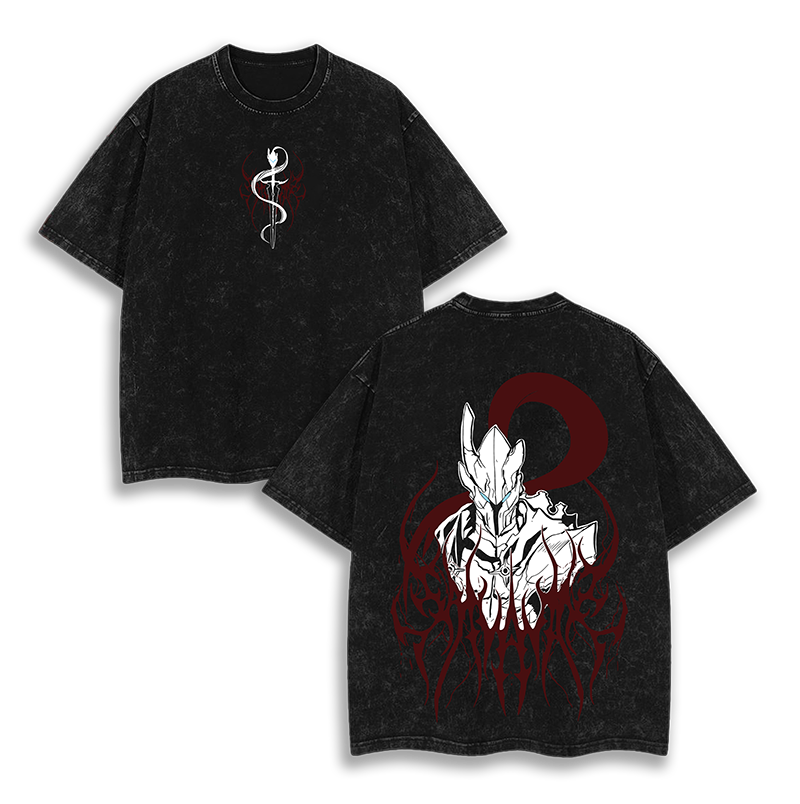 IGRIS Bloodred Sung Jin Woo - Solo Leveling Anime Washed T-Shirt