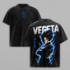 Saiyan Prince - DBZ Graphic Tee Vintage Washed Shirt Unisex Streetwear Anime Merch Blue Warrior Tee Anime T-Shirt Gift for Anime Lovers DBZ Fans