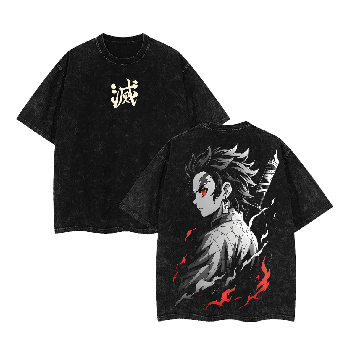Tanjiro Kamado - Demon Slayer Infinity Castle Arc Washed T-Shirt