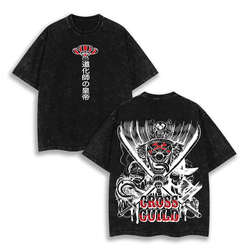 Buggy Mihawk Crocodile – Cross Guild One Piece Anime  Washed T-Shirt