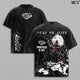 Ace Fire Fist Anime Vintage Washed T-Shirt, Flame Pirate Graphic Tee, Manga Streetwear Shirt Heavyweight Cotton