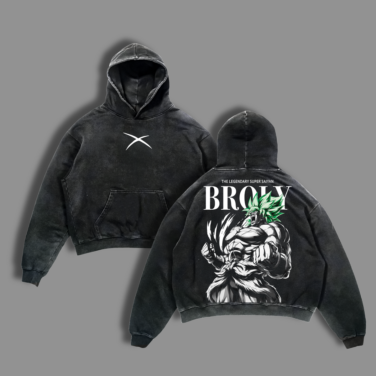 Broly T-Shirt, Dragon Ball Anime Tee, Legendary Saiyan Power Graphic Vintage Washed Tee