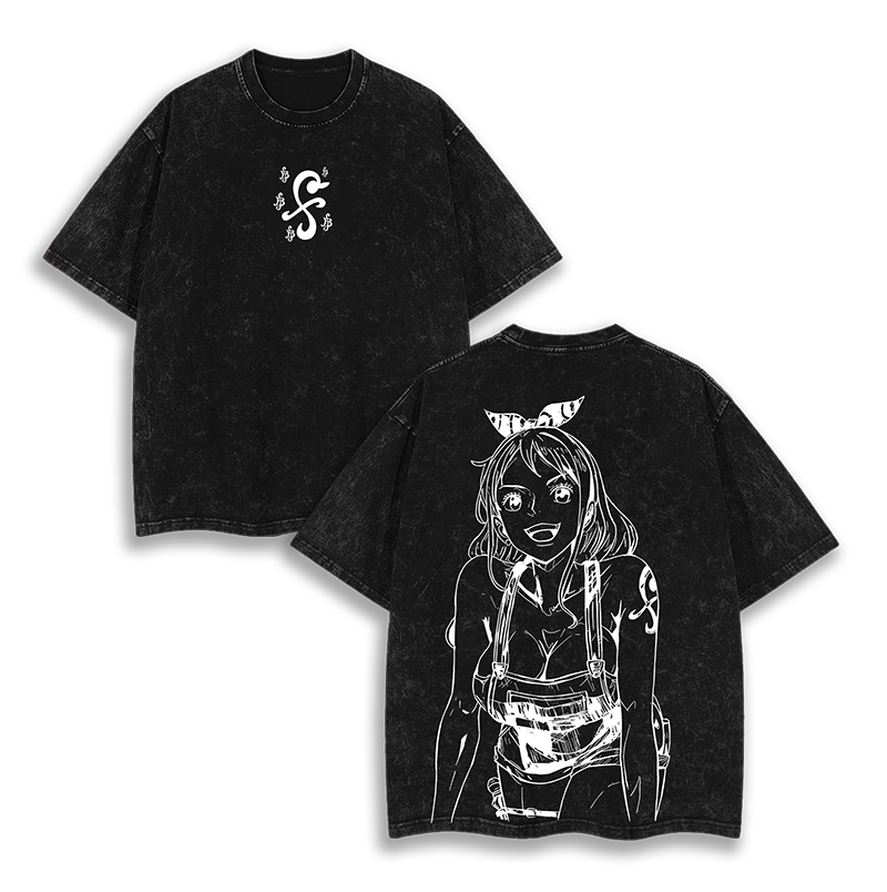 Nami One Piece Anime  Washed T-Shirt